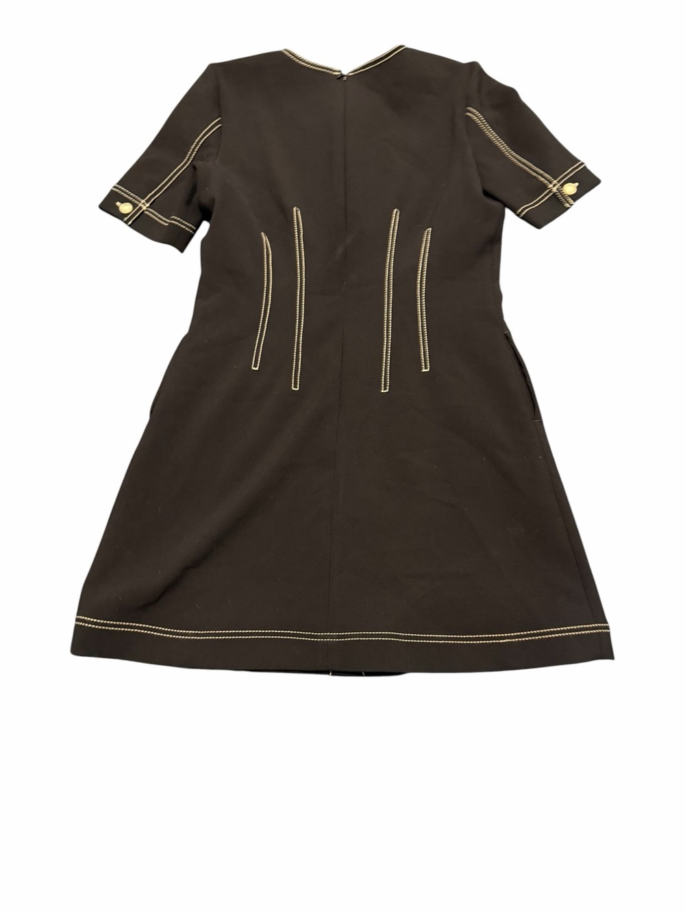 Veronica Beard Navy Dress with Cream Contrast Stitching midi dress,sz6, pre-owne - Picture 6 of 14
